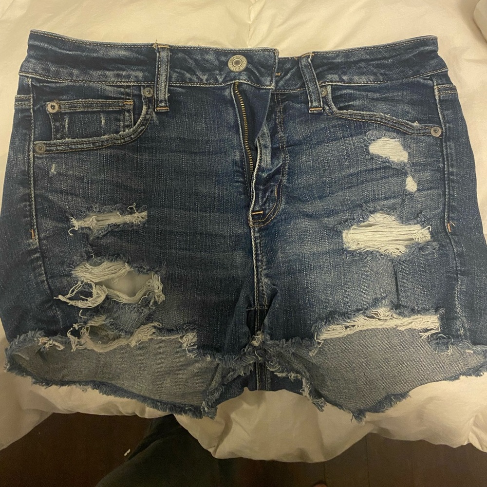 American eagle distressed jean shorts